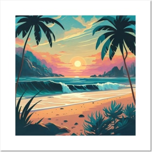 Beach, Tropical ocean Posters and Art